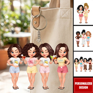 Besties Sisters Effect Pink - Personalized Acrylic Keychain