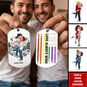 Personalized Gifts For LGBT Couple Keychain