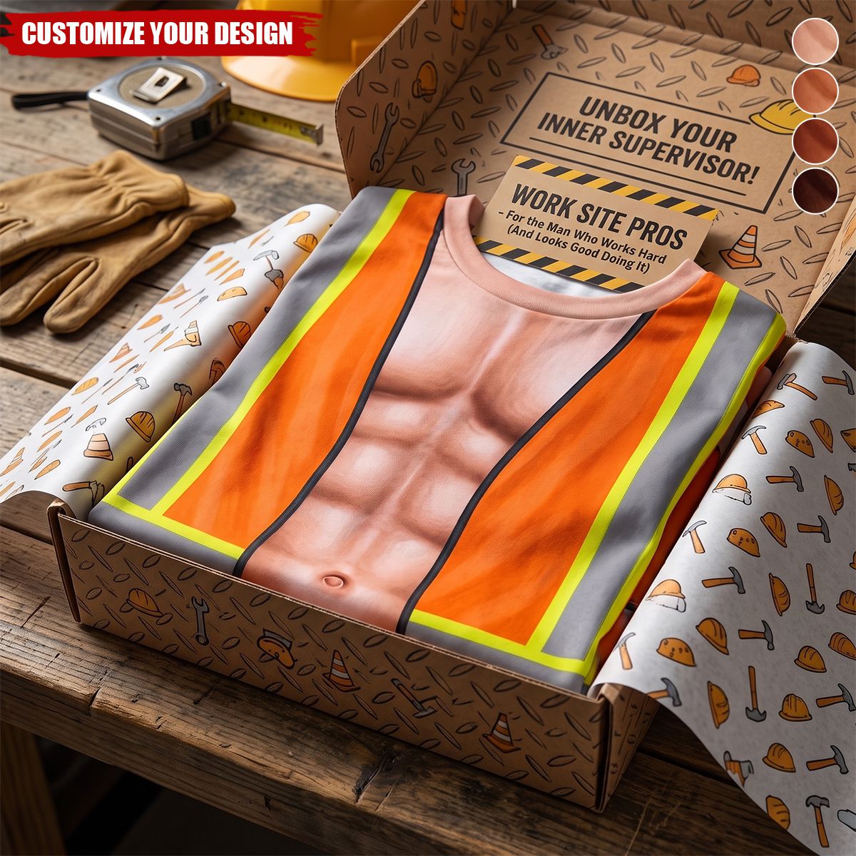 Funny Construction Worker - Personalized All-Over-Print T-Shirt