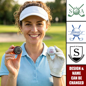 Make It Your Hole in One - Monogrammed Initial Name - Personalized Golf Ball Stamp