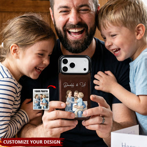 Custom Photo Watercolor Father's Day Gift For Dad, Husband - Personalized Phone Case