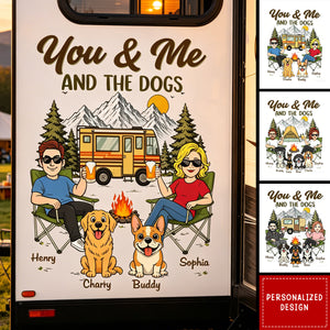 Custom RV Decal For Campers – Personalized Wedding Anniversary Gift For Couples And Dog Parents - Adventure Together