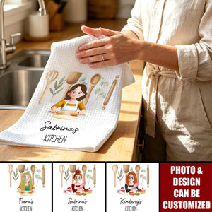 Personalized Kitchen Towel - Mom & Grandma Baking Kitchen Gift