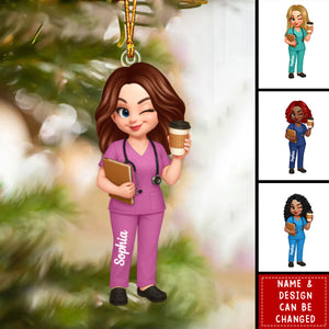 Nurse Uniform Custom Name - Personalized Acrylic Ornament
