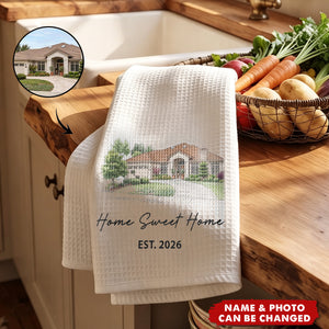 Housewarming Gift New Home Decor Gift For Couples - Personalized Kitchen Towel