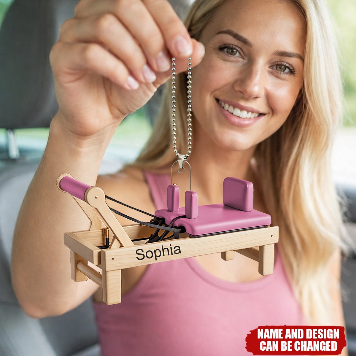 Custom Pilates Equipment Gift for Pilates Lover - Personalized Car Ornament