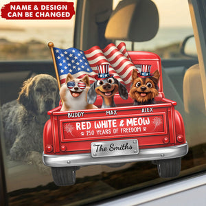 Red White & Woof - Personalized Bumper Sticker