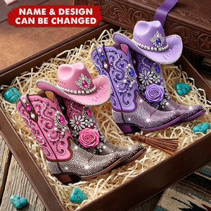 Cowgirl Boots - Personalized Fridge Magnet