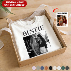 Bestie - Vintage Version - Personalized Photo Comfort Tee