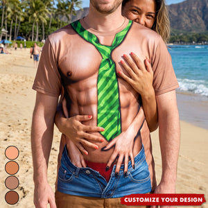 Personalized Imitation Genuine Men's Sexy Nude Funny 3D Shirt