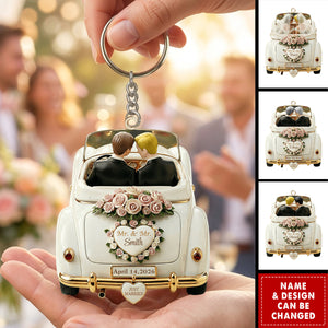 Mr. & Mr. Just Married Ornament, Acrylic Keychain, Gift For Couples