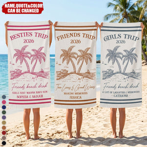 Girls Trip 2026 - Personalized Beach Towel