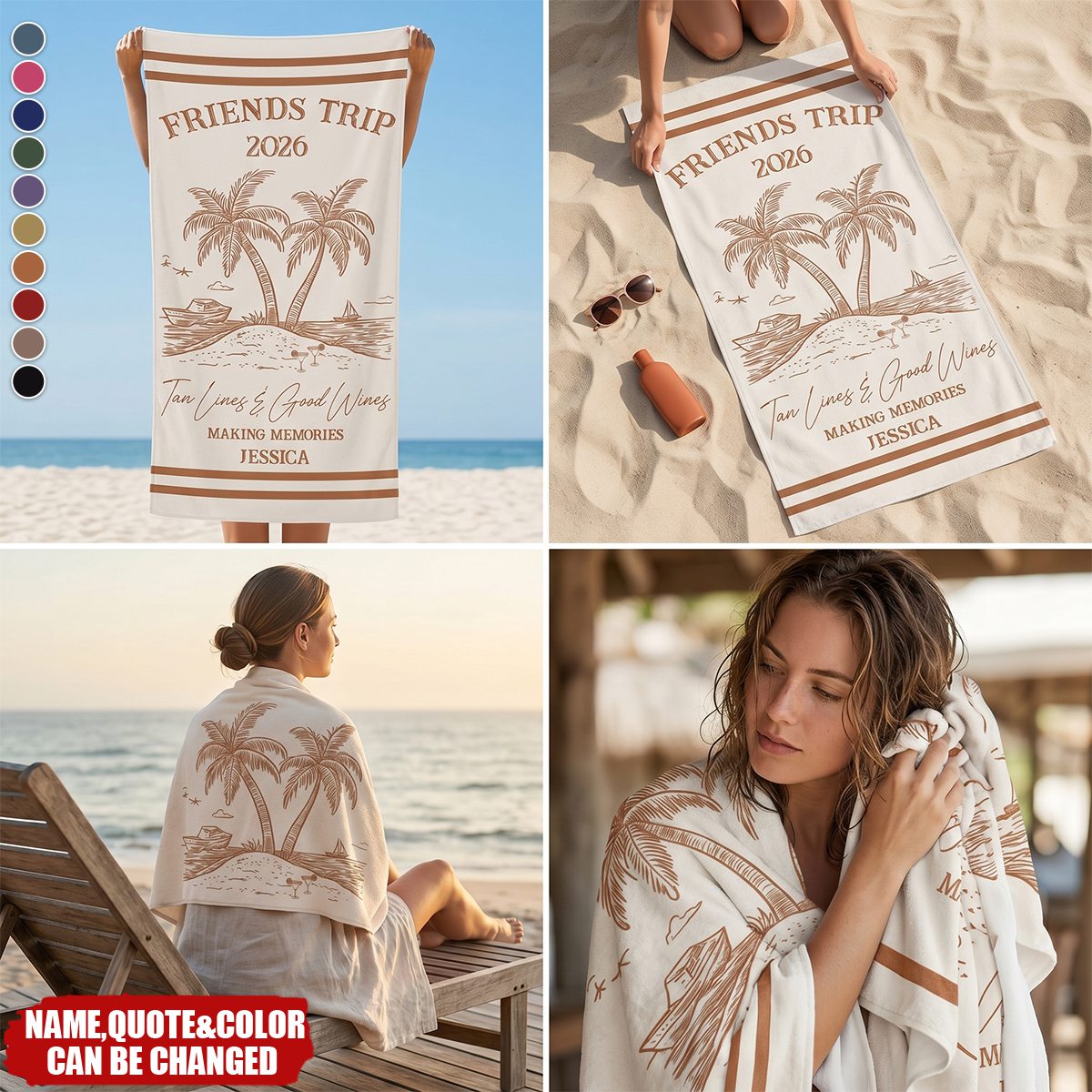 Girls Trip 2026 - Personalized Beach Towel