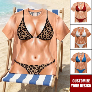 Custom Funny T-shirt - Personalized Summer Vacation And Travel Gifts For Husband, Son, Grandson, Yourself - Gorgeous Beach Body