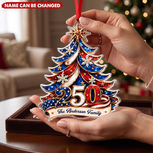 Patriotic Family - Personalized Acrylic Ornament