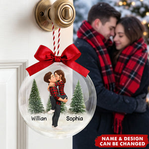 Custom First Christmas In Our New Home - Personalized Acrylic Ball Ornament