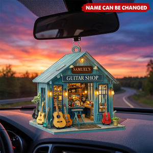 My Guitar Shop - Personalized Car Ornament, Gift For Musicians