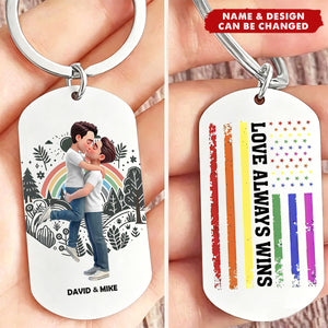 Personalized Gifts For LGBT Couple Keychain
