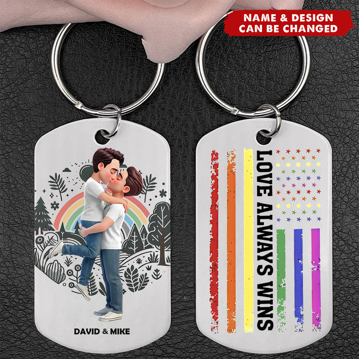 Personalized Gifts For LGBT Couple Keychain
