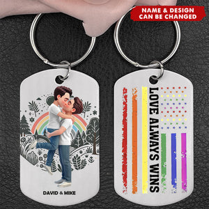 Personalized Gifts For LGBT Couple Keychain