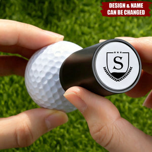 Make It Your Hole in One - Monogrammed Initial Name - Personalized Golf Ball Stamp
