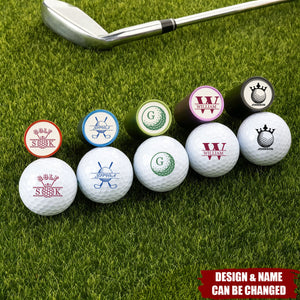 Make It Your Hole in One - Monogrammed Initial Name - Personalized Golf Ball Stamp