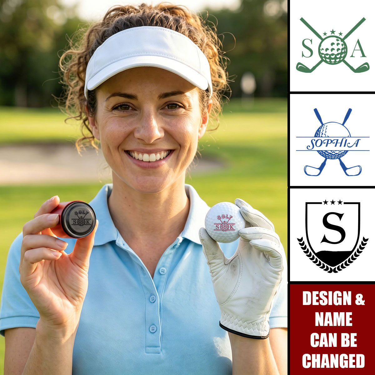 Make It Your Hole in One - Monogrammed Initial Name - Personalized Golf Ball Stamp
