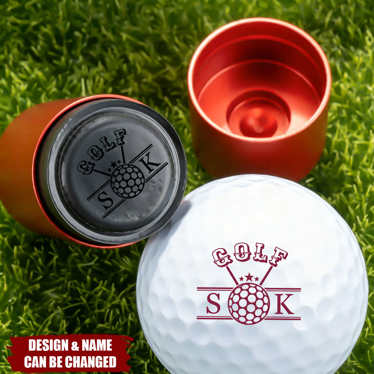 Make It Your Hole in One - Monogrammed Initial Name - Personalized Golf Ball Stamp