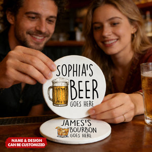Your Drink Here - Personalized Ceramic Coaster