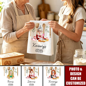 Personalized Kitchen Towel - Mom & Grandma Baking Kitchen Gift