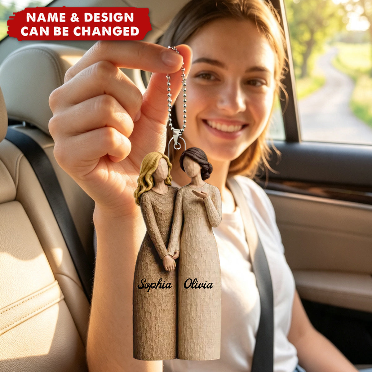 A Sweet Friendship Refreshes The Soul - Personalized Car Ornament - Friendship Keepsake For Besties, Coworkers