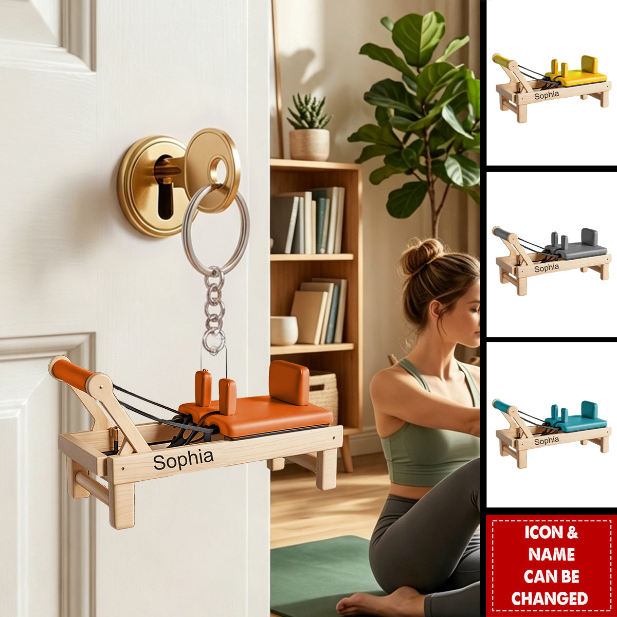 Custom Pilates Equipment Gift for Pilates Lover - Personalized Acrylic  Keychain