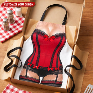 Custom Funny Apron With Pocket - Personalized Birthday Gifts For Wife- Too Hot To Handle