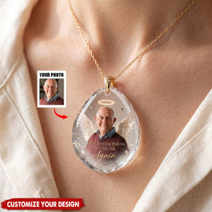 I Will Carry You With Me Till I See You Again - Personalized Memorial Shaped Acrylic Pendant Necklace