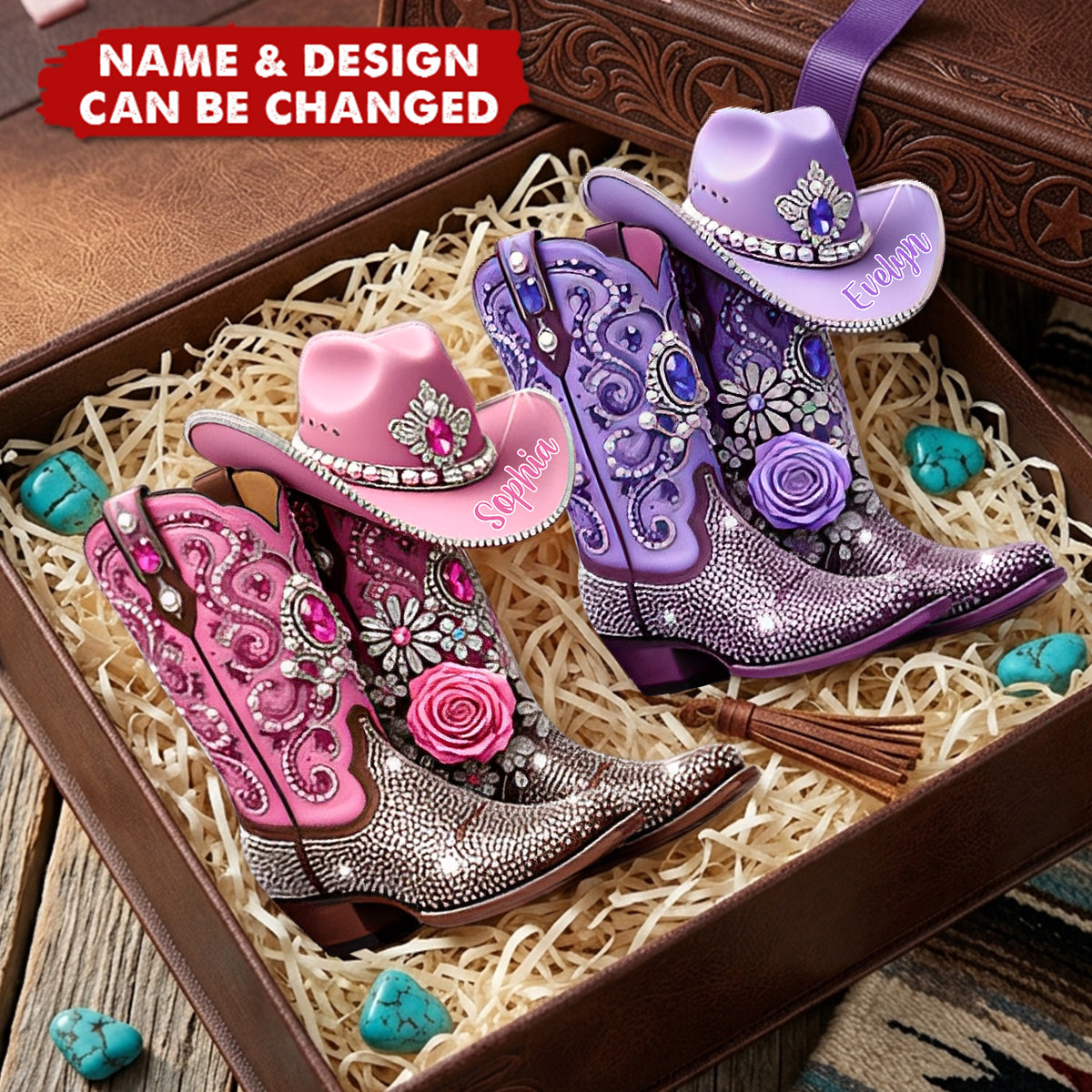 Cowgirl Boots - Personalized Fridge Magnet