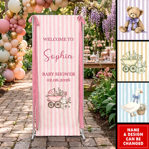 Baby Shower Stripe - Personalized Welcome Sign