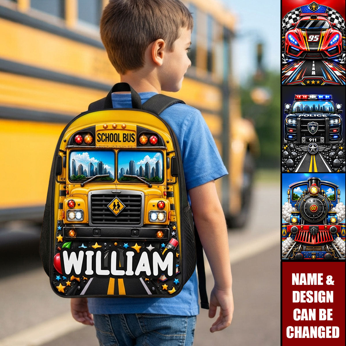 Custom Kids Front Printed Backpack - Personalized Back To School Gifts For Kids - Ready To Roll