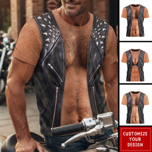 Men & Women Biker Couple, Biker Costume Halloween Costume,Motocycle Lovers - Personalized Shirt