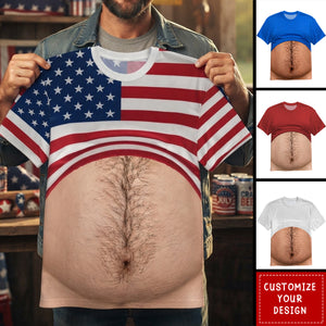 Custom Funny Patriotic T-shirt - Personalized Birthday Gifts For Men - Too Cool For Tea