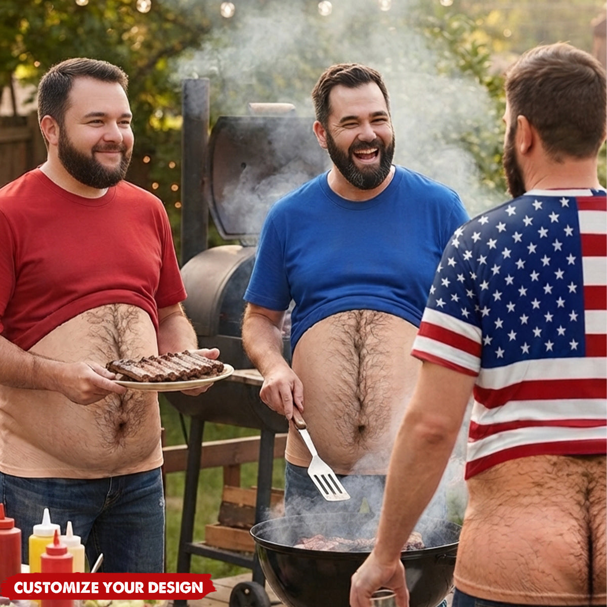 Custom Funny Patriotic T-shirt - Personalized Birthday Gifts For Men - Too Cool For Tea
