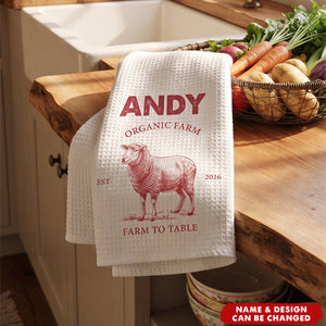 Country Farmhouse, Farm House Kitchen Decor - Personalized Kitchen Towel