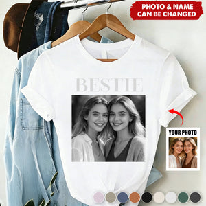 Bestie - Vintage Version - Personalized Photo Comfort Tee