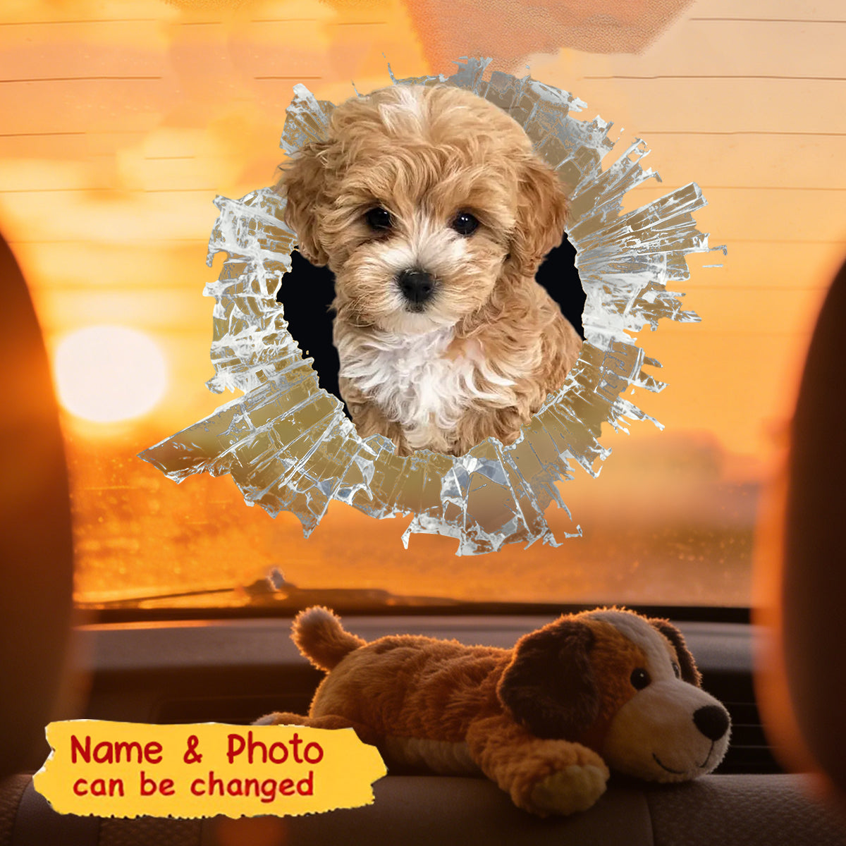 Custom Pet Photo Window Sticker, Car Sticker