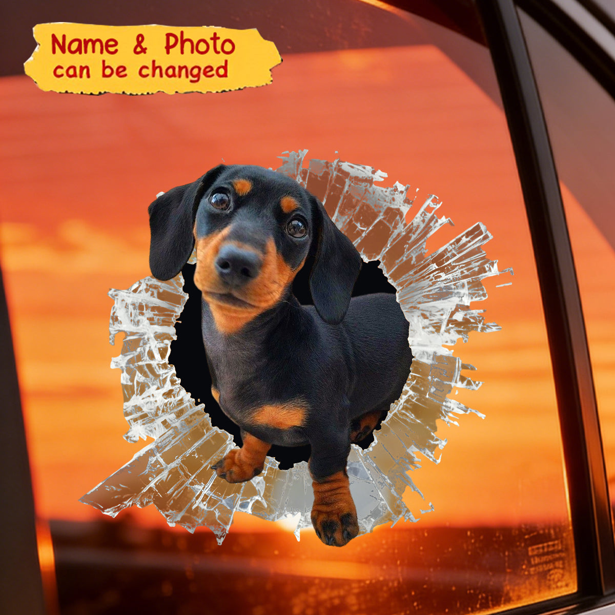 Custom Pet Photo Window Sticker, Car Sticker