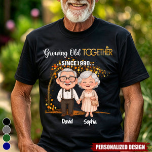 Custom Unisex T-shirt - Growing Old Together, Personalized T-shirt, Gifts For Husband And Wife