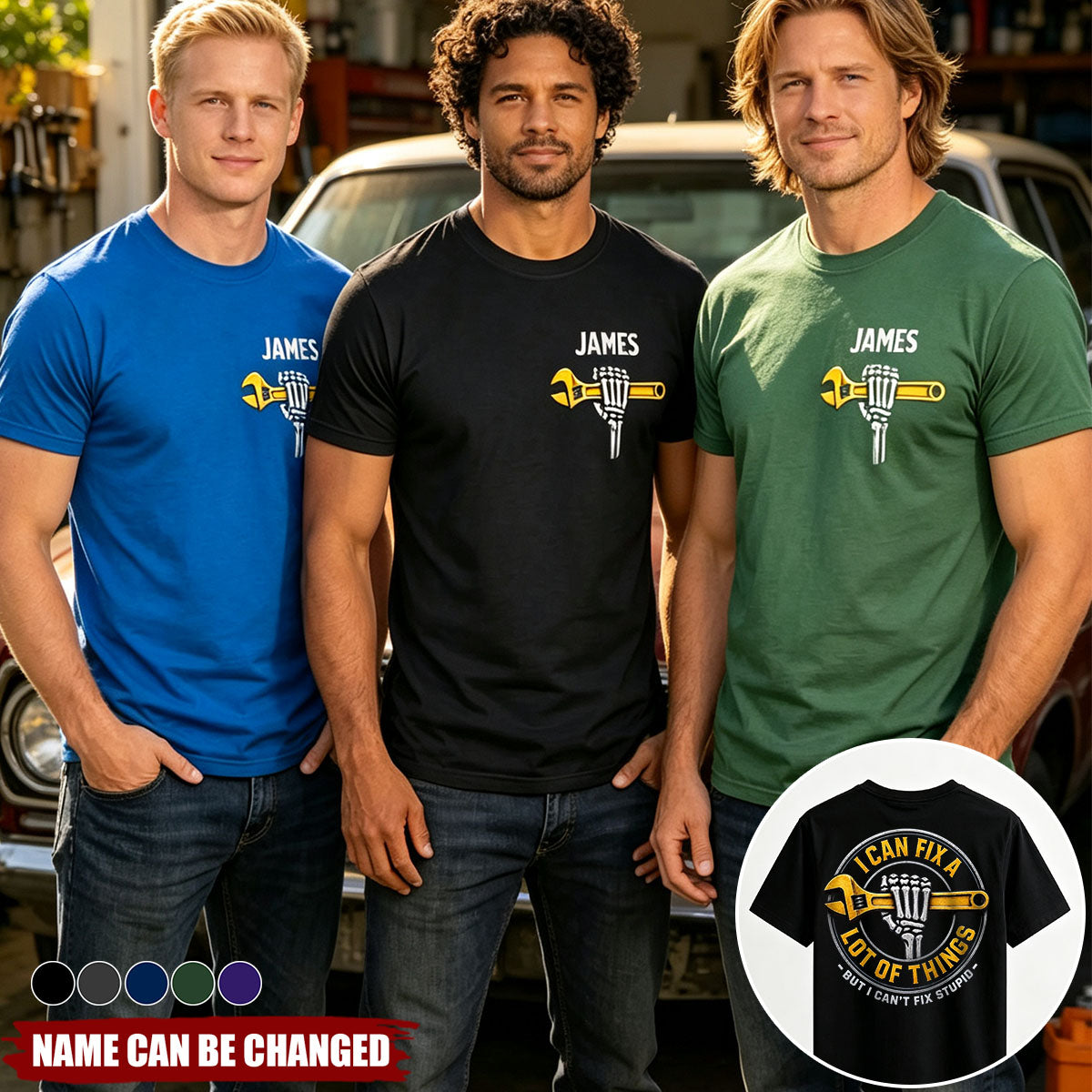 Custom Mechanic T-shirt - Personalized Birthday Gifts For Husband, Son, Grandson, Yourself - I Know Things